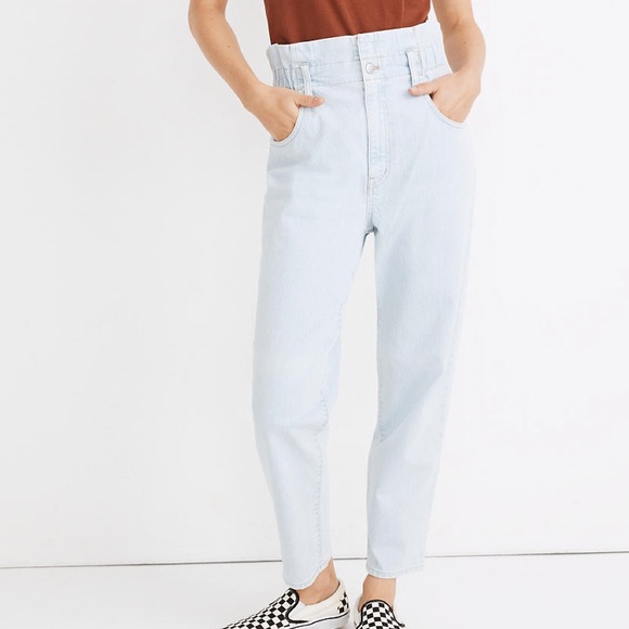 Madewell Paperbag Classic Straight Jean-Broomfield - Picture 2 of 9